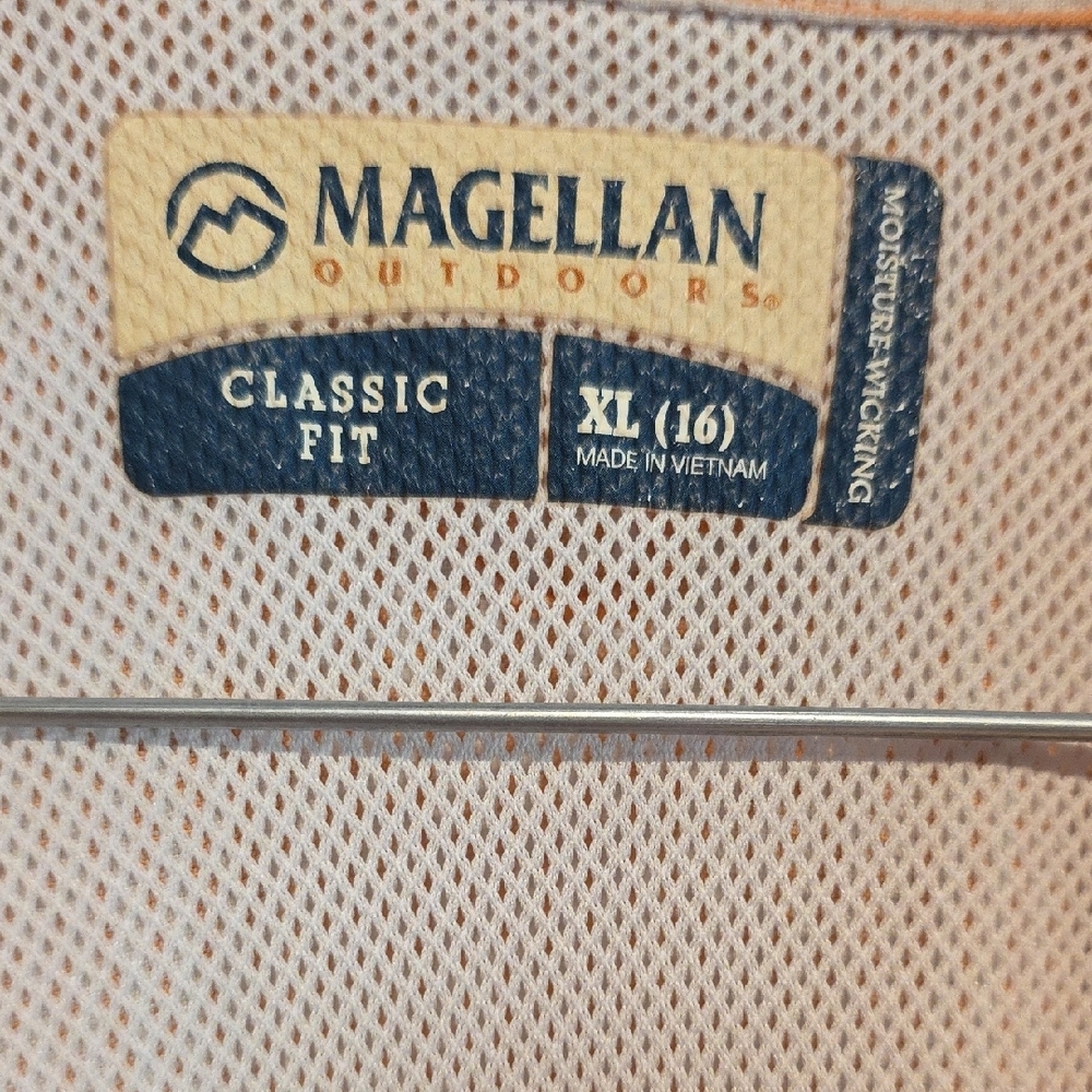 (J25) Magellan Outdoors Orange And White Striped Mini Dress Sz Xl(16) - Picture 3 of 7